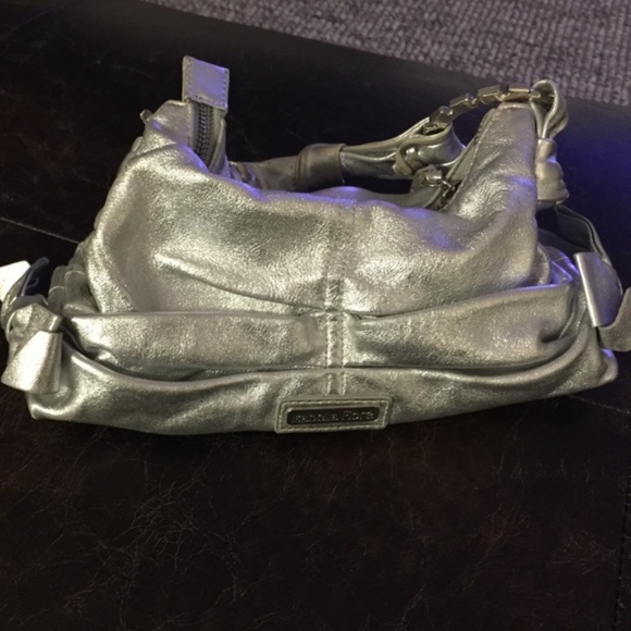 Isabella Fiore Handbags - Isabella Fiore Mega Watt-Paola Silver Shoulder Bag